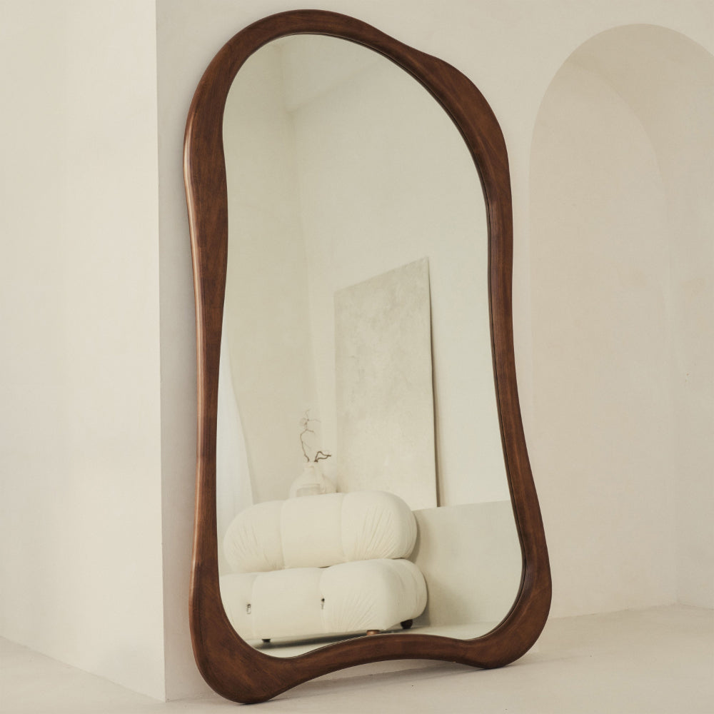 (Set of 1)180 x 120 / 170 x 85 cm Arcurva 3 Color Wood Floor Mirror