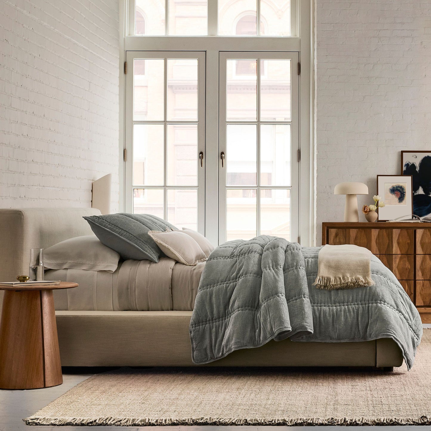 Striated Chenille Linear Comforter & Shams