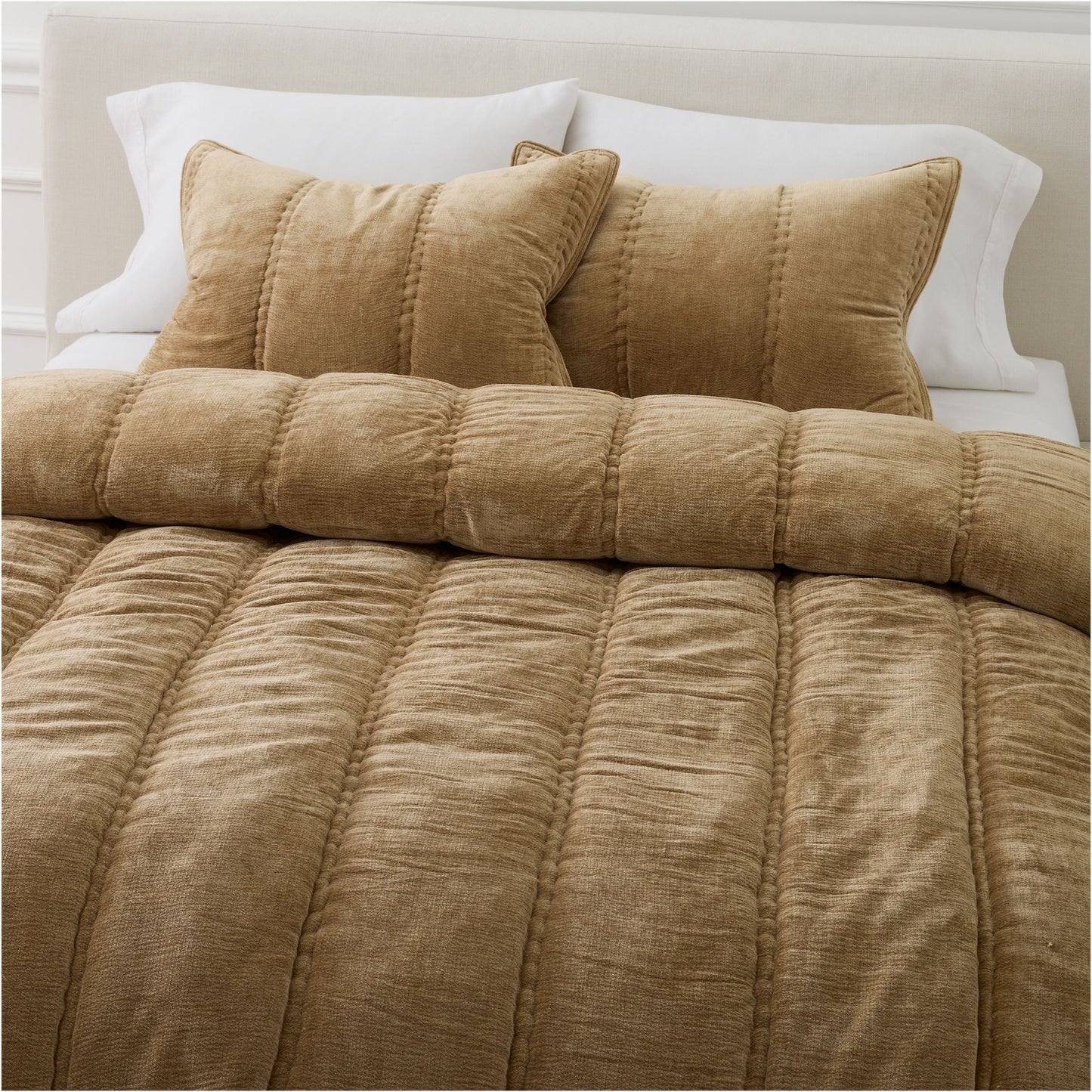 Striated Chenille Linear Comforter & Shams