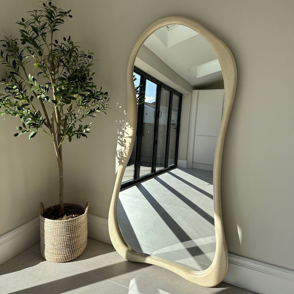 (Set of 1)180 x 120 / 170 x 85 cm Arcurva 3 Color Wood Floor Mirror