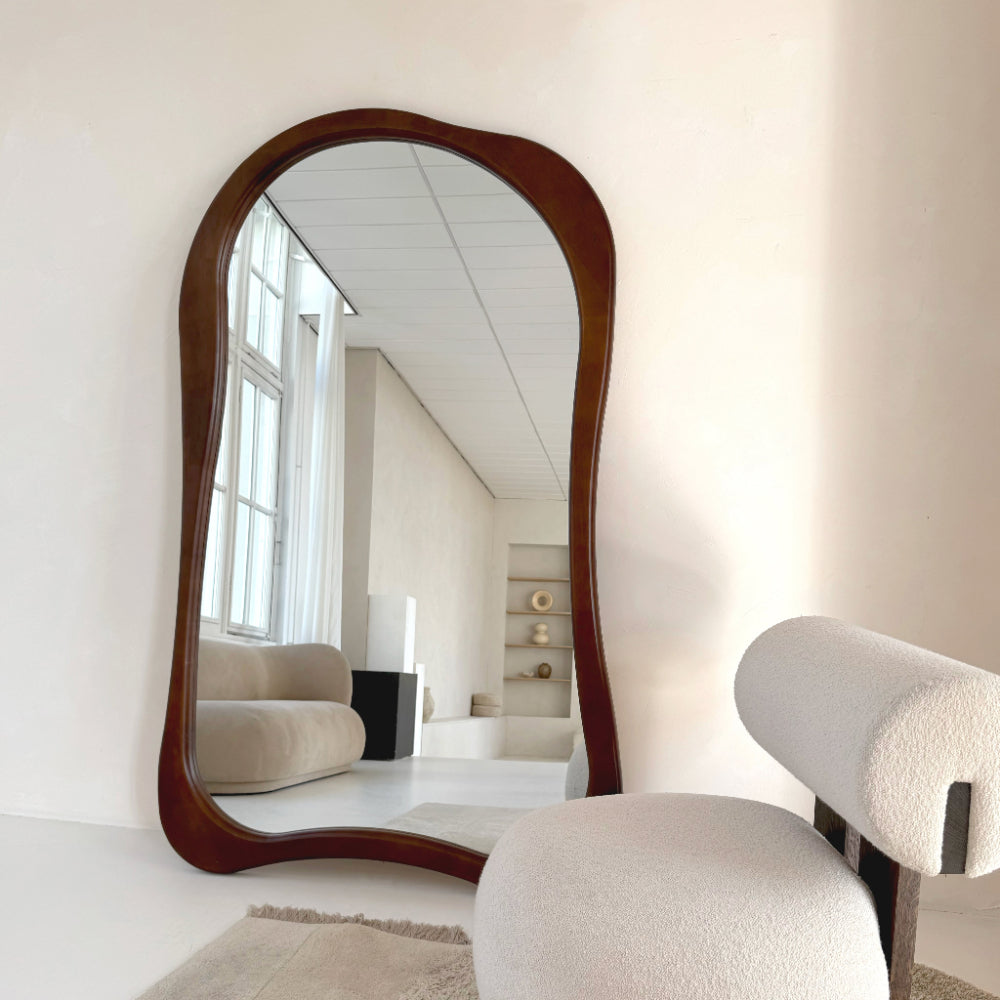 (Set of 1)180 x 120 / 170 x 85 cm Arcurva 3 Color Wood Floor Mirror