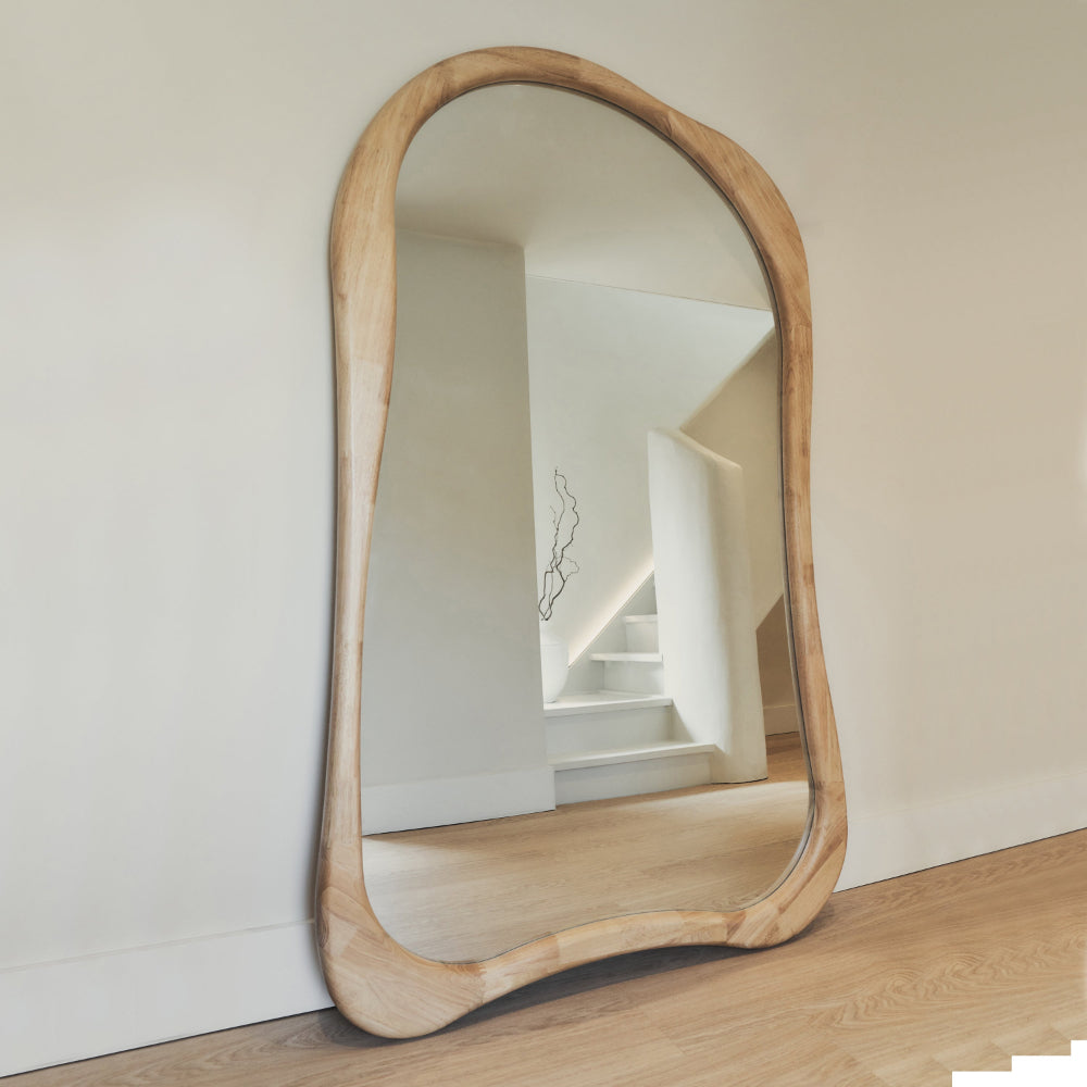 (Set of 1)180 x 120 / 170 x 85 cm Arcurva 3 Color Wood Floor Mirror