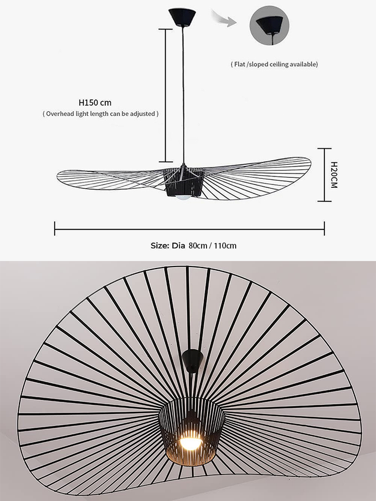 Petite Friture Vertigo Pendant Light, Adjusted Overhead Light Length