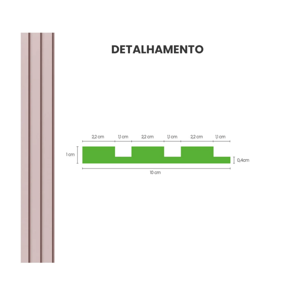 Pink Striped Baseboard Panel