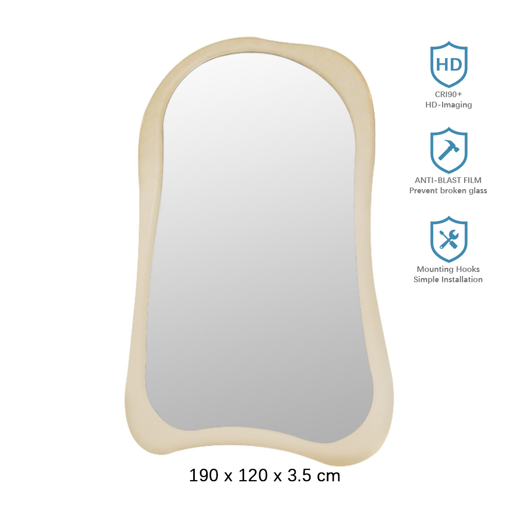 (Set of 1)180 x 120 / 170 x 85 cm Arcurva 3 Color Wood Floor Mirror
