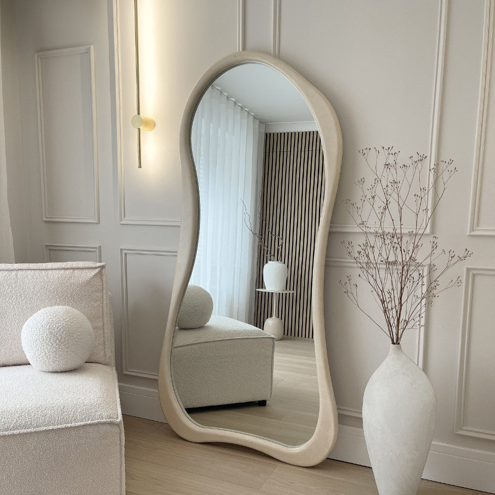 (Set of 1)180 x 120 / 170 x 85 cm Arcurva 3 Color Wood Floor Mirror