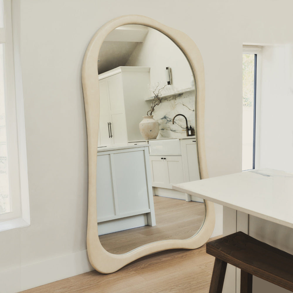 (Set of 1)180 x 120 / 170 x 85 cm Arcurva 3 Color Wood Floor Mirror