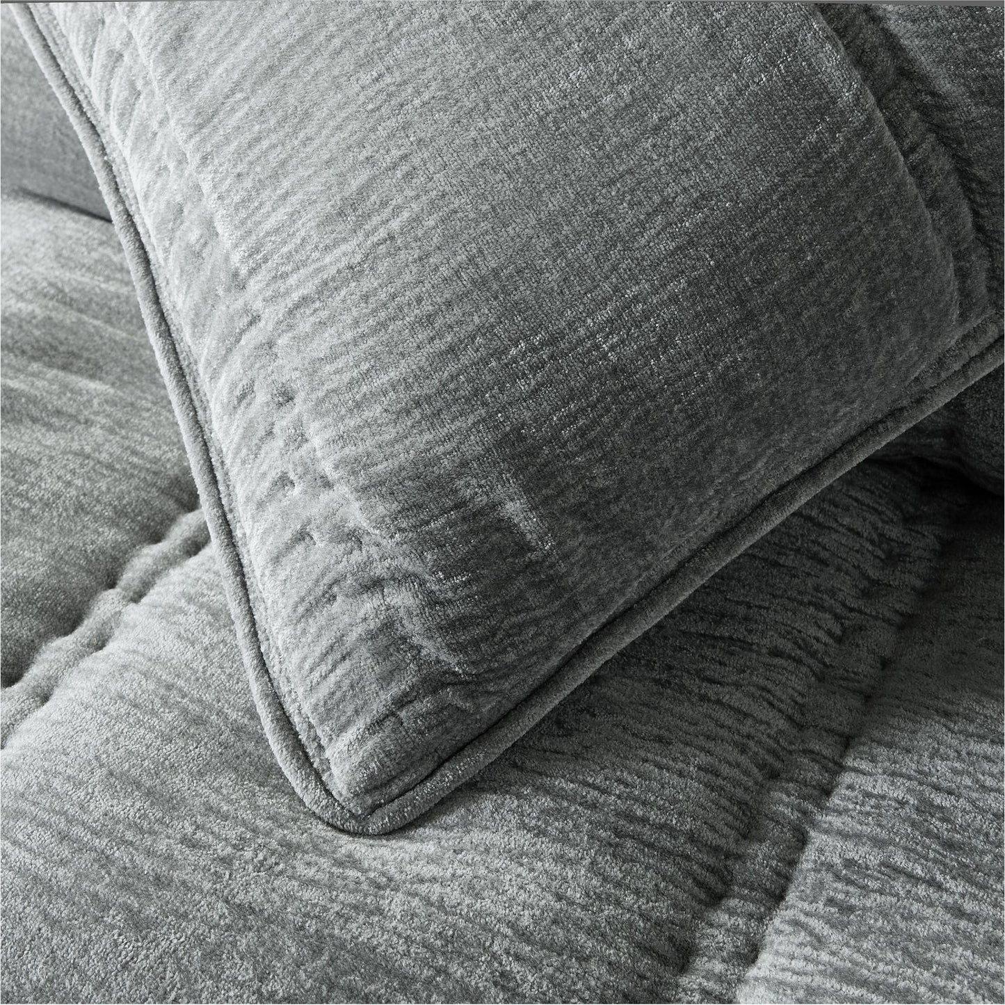 Striated Chenille Linear Comforter & Shams