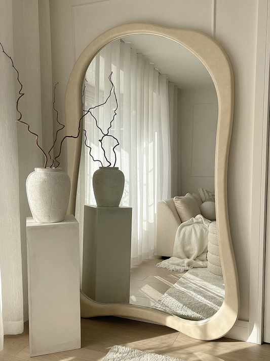 (Set of 1)180 x 120 / 170 x 85 cm Arcurva 3 Color Wood Floor Mirror