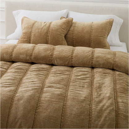 Striated Chenille Linear Comforter & Shams