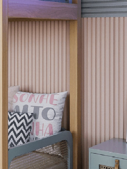 Pink Striped Baseboard Panel