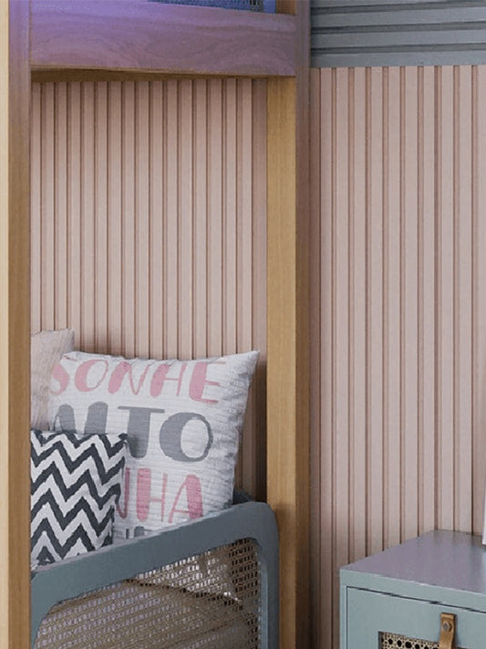 Pink Striped Baseboard Panel