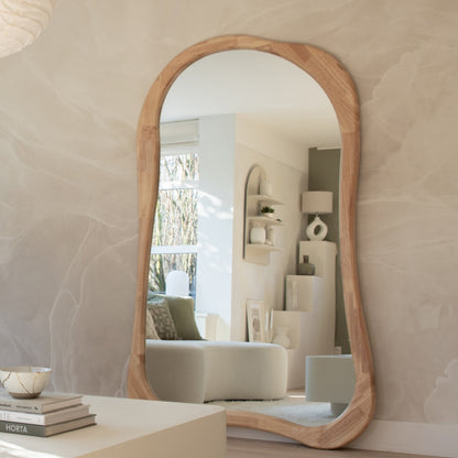 (Set of 1)180 x 120 / 170 x 85 cm Arcurva 3 Color Wood Floor Mirror