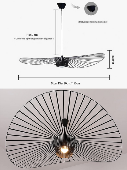 Petite Friture Vertigo Pendant Light, Adjusted Overhead Light Length
