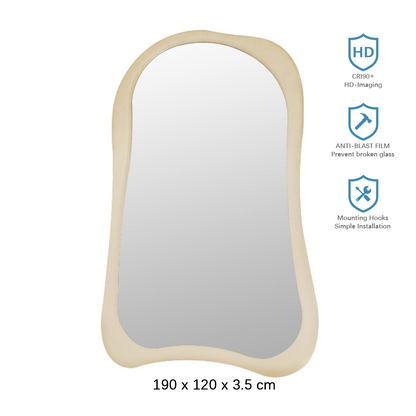 (Set of 1)180 x 120 / 170 x 85 cm Arcurva 3 Color Wood Floor Mirror