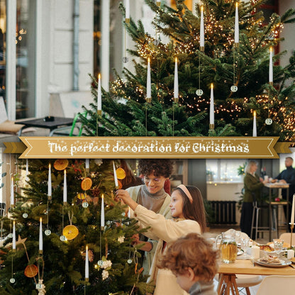 🎁Promotion de Noël anticipée - 49 % de réduction🎄Bougies LED pour sapin de Noël avec crochet en boule de cristal transparent