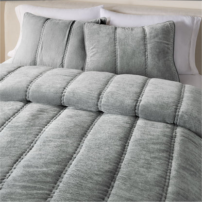 Striated Chenille Linear Comforter & Shams