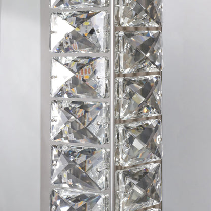 80 x 60cm Crystal Frame Vanity Mirror with 3 Lights Control