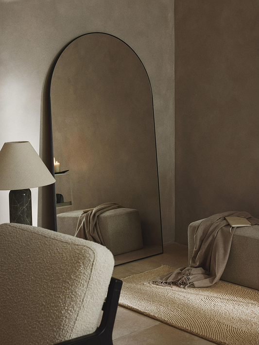 (Set of 1)190 x 110 cm Large Leaning Mirror Finley with Mounting Hooks