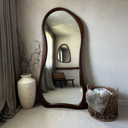 (Set of 1)180 x 120 / 170 x 85 cm Arcurva 3 Color Wood Floor Mirror